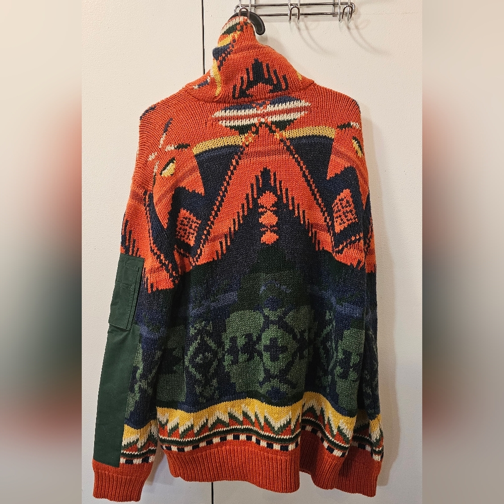 Polo Sport Ralph Lauren Outdoorsman Southwestern Lambswool Knit Sweater Men's M - Picture 12 of 15